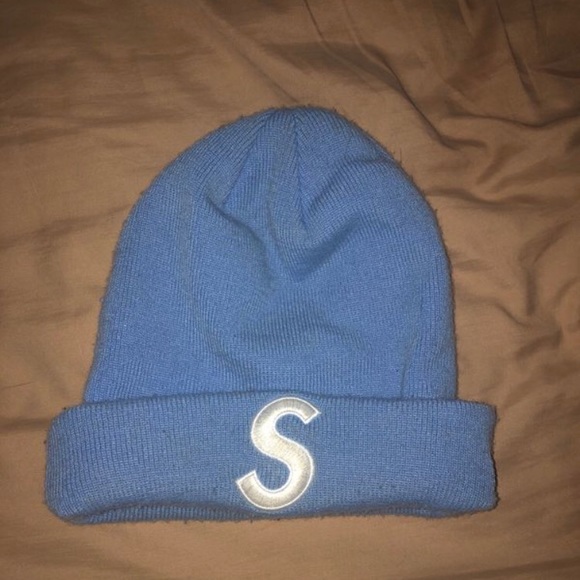 supreme light blue beanie
